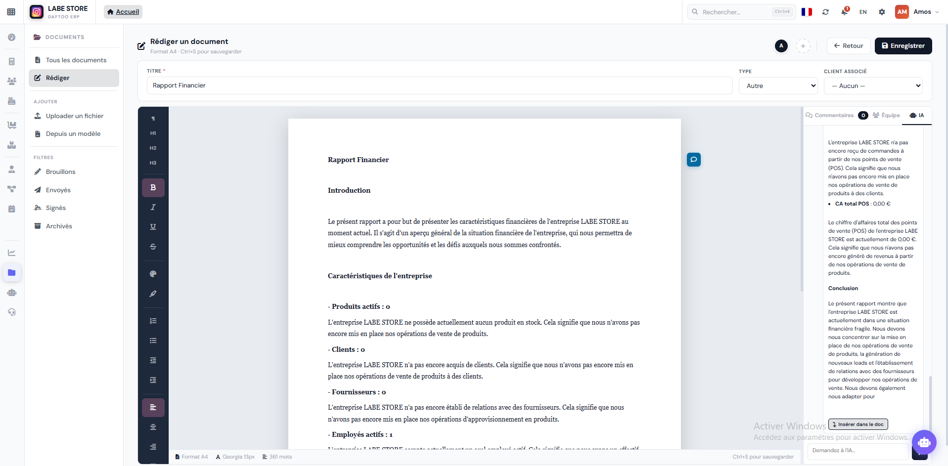 Rédaction de documents Daftoo